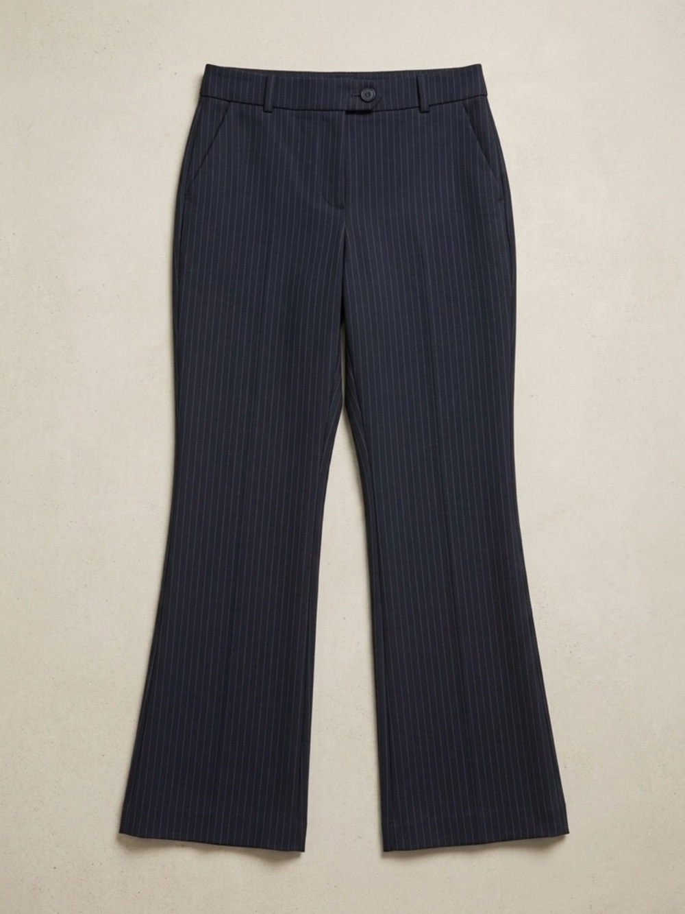 Rafaella Black Pinstripe Wide Leg Pants
